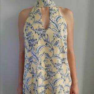 Stunning Waverly Grey Yellow and Gray Liberant Dress (XS)